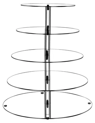 Cupcake-Ständer Acryl 5-stöckig transparent Ø 15–30 cm