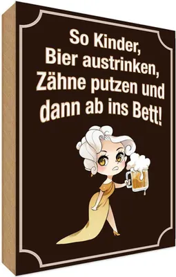 Produktbild von vianmo Holzschild 30x20 cm so Kinder Bier austrinken und Dekoration