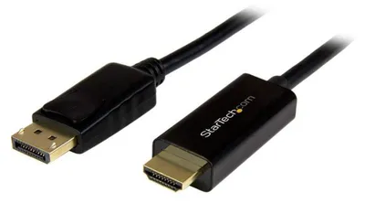 Zdjęcie produktu dla StarTech.com DP2HDMM2MB, 2 m, HDMI Typu A (Standard), DisplayPort, Męska, Męska, Prosty