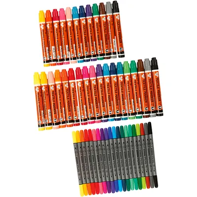 Produktbild von Creativ Company Textilstifte Set - 50 Farben permanente Marker