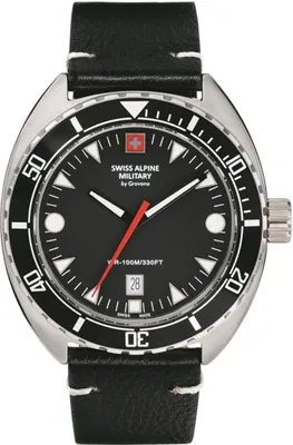 Produktbild von Swiss Alpine Military Herren Uhr Analog Quarz 7066.1537SAM Leder