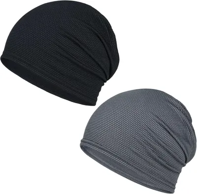 Productafbeelding van Beanie uni - set van 2 - dun enkellaags - sport stretch