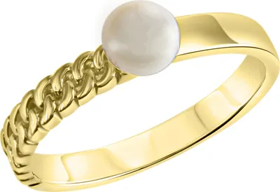 Produktbild von Celesta Silber Ring 925 Silber vergoldet mit Süßwasserzuchtperlen