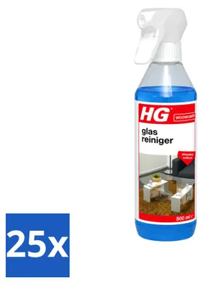 Produktbild von 25 x HG Glasreiniger - Streeploos schoon - 500 ml - Vorteilspackung - 25 Stücke