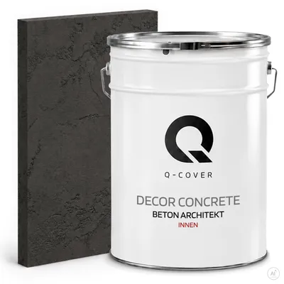 Produktbild von Beton Architekt 15 Kg 10 m2 Anthrazit 15 kg | Dekorativerputz | Kellepnputz | Gebrauchsfertige | Betonmasse Betonoptik Dekoratives Beton Innen