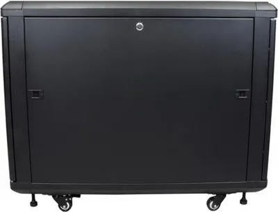 Zdjęcie produktu dla StarTech.com RK1236BKF, Stojak wolnostojący, 12U, 800 kg, Zamek, Kółka, 43,5 kg