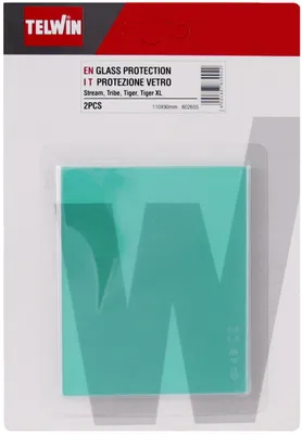 Obrázek produktu pro Telwin 802655 Svařovací maska s ochranným sklem 60 × 110 mm, 2 ks