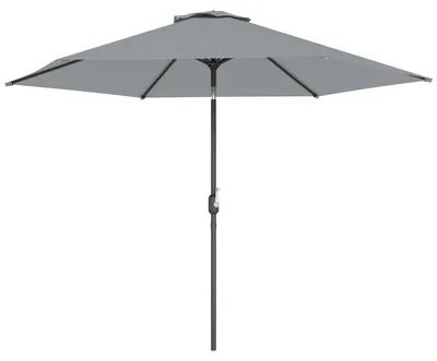 Produktbild von Outsunny Sonnenschirm 295 cm Neigbar Balkonschirm mit Kurbel, Schutzhülle Grau