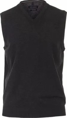 Produktbild von CASAMODA Herren Pullunder Ärmellos V-Neck Baumwolle Anthrazit 3XL