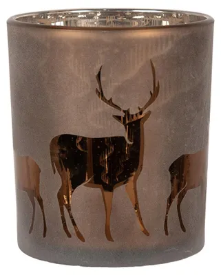 Produktbild von Clayre & Eef Teelichthalter Ø 9x10 cm Braun Glas