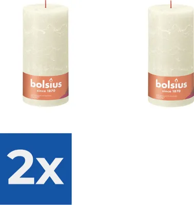 Produktbild von Bolsius Stumpenkerze Rustikal Soft Pearl - 20 cm / ø 10 cm