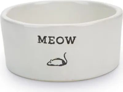 Produktbild von Beeztees Meow - Katzennapf - Keramik - weiß - 11,5x4 cm