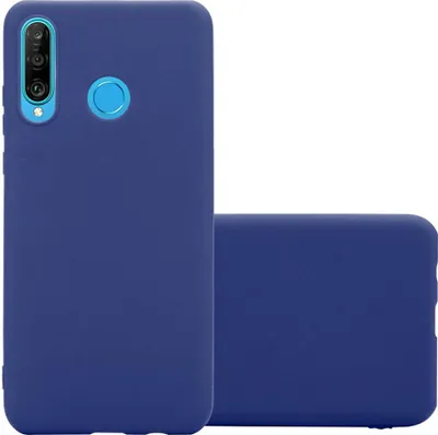 Produktbild von Cadorabo Hülle für Huawei P30 LITE Schutzhülle in Blau Handyhülle TPU Silikon Etui Case Cover