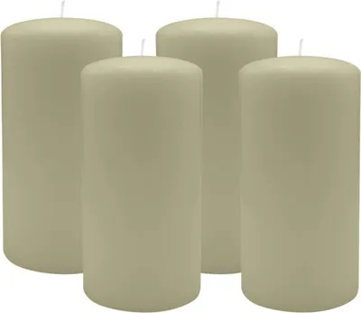 Produktbild von 4er Set Adventskranzkerzen Antik Grün Ø 80 x 150 mm