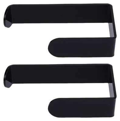 Selbstklebende Vorhangstopper aus Acryl, 2 Stück, schwarz
