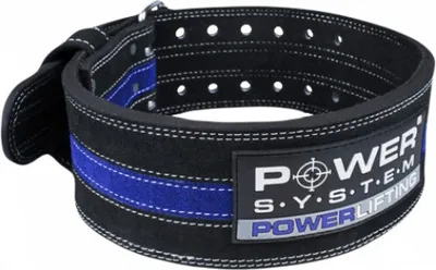 Obrázek produktu pro Power System Opasek Powerlifting PS 3800 modrý XXL / Opasky / Kvalitní pánský opasek pro vzpěrače vyrobený z velurové kůže