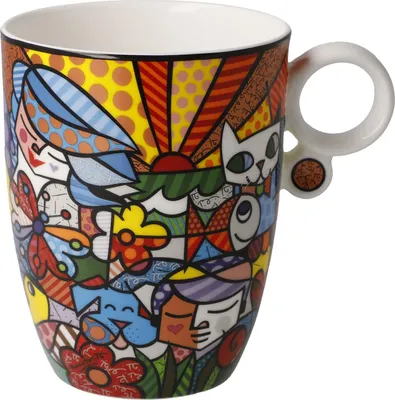 Immagine prodotto di Goebel Künstlertasse Romero Britto Garden, Fine Bone China, Bunt, 400 ml, 66453391