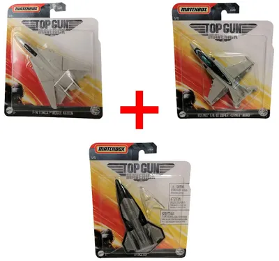 Produktbild von Top Gun Maverick Modellflugzeuge F-14 Tomcat, Boeing F/A-18 Super Hornet Hero, Darkstar, 3er-Set
