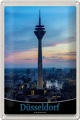 Produktbild von Blechschild Reise 20x30cm Düsseldorf Fernseherturm Ausblick Trip