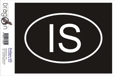 Produktbild von Aufkleber / Autoaufkleber - JDM / Die cut / Auto / OEM - Island IS - 110x70 mm weiß - Heckscheibe / Heckscheibenaufkleber