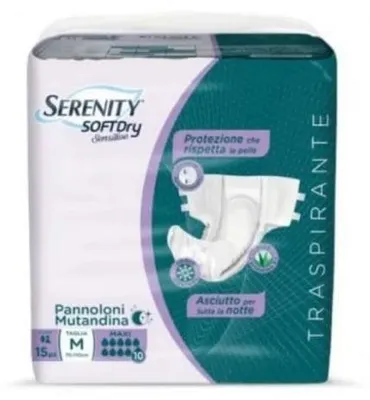 Immagine prodotto di Pannolone Mutandina Serenity Sd Sensitive Maxi M 15 Pezzi