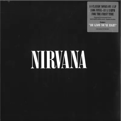The image shows the front cover of a Nirvana vinyl record.