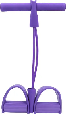 Immagine prodotto di corda di trazione a pedale a 2 tubi, tira gambe elasticizzato, SitUp per addominali (viola)