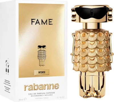 Produktbild von Rabanne Fame Intense, Frauen, 80 ml, Nachfüllbare Flasche, Flüssiges Parfüm, Weihrauch, Jasmin