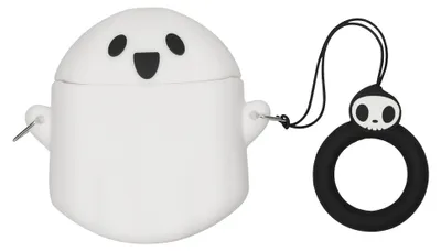 Produktbild von kwmobile Design Schutzhülle für Google Pixel Buds Pro 2 Hülle - TPU Silikon Case für Kopfhörer Ladecase - stoßfestes Cover mit Karabiner - Weiß