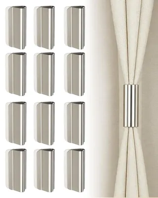 Magnetische Vorhangclips, 12 Paar, stark, ohne Bohren, lichtdicht