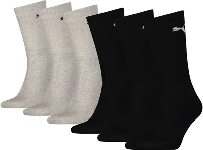 Produktbild von 6er Pack PUMA Sport Cush Crew Sportsocken black/grey 35-38
