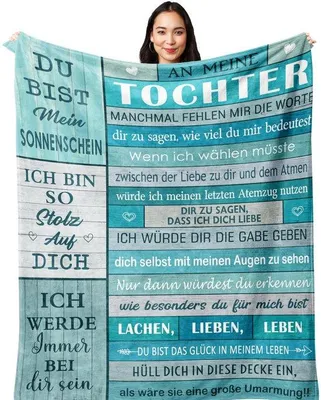 Produktbild von Weihnachtsgeschenk für Tochter, Mädchen-Decke 200x150cm