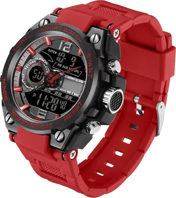 Produktbild von Watch Für Herren, Digitale Armbanduhr Herren Militär Outdoor Uhr Männer Analog Robuste Digitaluhr für Herren Wecker Kalender LED wasserdichte Sportuhr