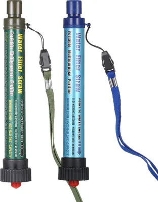 Produktbild von 2er-Pack Wasserfilterstroh Outdoor-Wasserreinigungsgeraet Tragbares persoenliches Wasserfilter-Filtrationssystem zum Trinken, Camping, Wandern, Jagen und zur Notfallvorsorge
