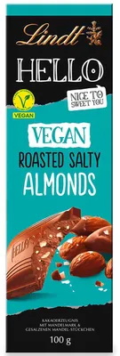 Produktbild von Lindt Hello Vegan Roasted Salty Almonds Tafel 100g