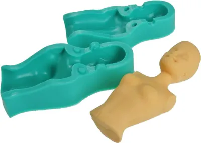 Produktbild von Silikonform für Zuckerpaste 3D FRAUENKÖRPER MIT KOPF