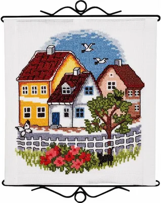 Immagine prodotto di Set per punto croce Permin "La città", schema per il conteggio, 35x38cm, 92-2357