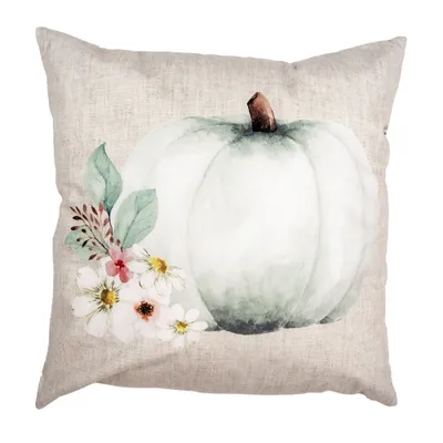 Produktbild von Clayre & Eef Kissenbezug 45x45 cm Beige Grau Polyester Kürbis