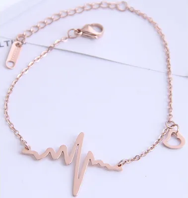 Produktbild von Fußarmband EKG in Roségold – Modern &  KP21112