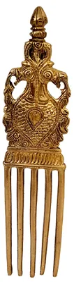 Messing Wanddekor: Tanzende Pfauen Statue, 17,8 x 3,8 x 0,5 cm