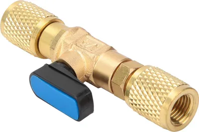 Zdjęcie produktu dla Mosiężny adapter zaworu kulowego czynnika chłodniczego Złącze zaworu kulowego czynnika chłodniczego G1/4''