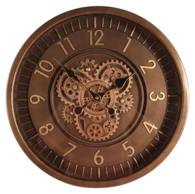 Immagine prodotto di Orologio da parete Clinton, 46 cm, marrone, rotondo, con gancio