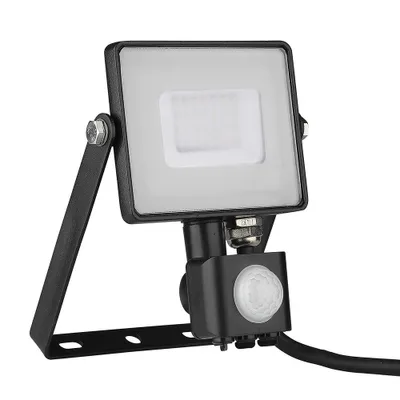 Immagine prodotto di V-TAC Proiettore LED con rilevatore di movimento VT-30-S-B, EEK: F, 30 W, 2400lm, 3000 K, nero