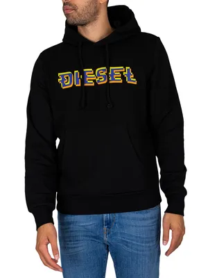 Produktbild von Diesel Herren S-Ginn-Grafik-Pullover-Hoodie, Schwarz M