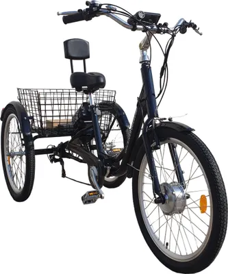 Produktbild von Erwachsene Elektro Dreirad Therapierad Gleichgewichtsproblem Lösung 24 Zoll Klapprad Rucklehne PEDELEC 250W bis 25km/h