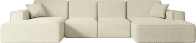 Produktbild von ALTDECOR Ecksofa in U-Form Corner Sofa Bett Eckcouch Couch L-Form Wohnlandschaft Cauchsofa SIERRA-U - 349x169x80 cm Beige -
