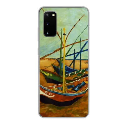 Produktbild von MuchoWow® Handyhülle Schutzhülle Hülle für Samsung Galaxy S20 Fischerboote am Strand - Vincent van Gogh Silikon Softcase Handy Hülle - Bild
