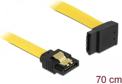 Zdjęcie produktu dla DeLOCK 82812, 0,7 m, SATA III, SATA 7-pin, SATA 7-pin, Męska/Męska, Żółty