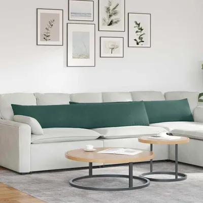 Obrázok produktu pre vidaXL Vankúš na pohovku 2 kusy tmavozelený 200 x 40 cm manšestrová látka