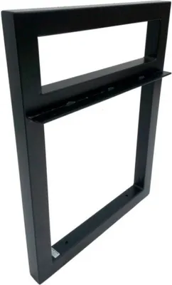 A black metal bench leg frame.